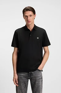 Double-monogram polo shirt mercerised cotton