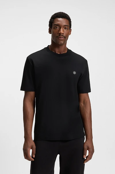 Regular-fit T-shirt cotton with monogram print