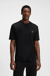 Regular-fit T-shirt cotton with monogram print