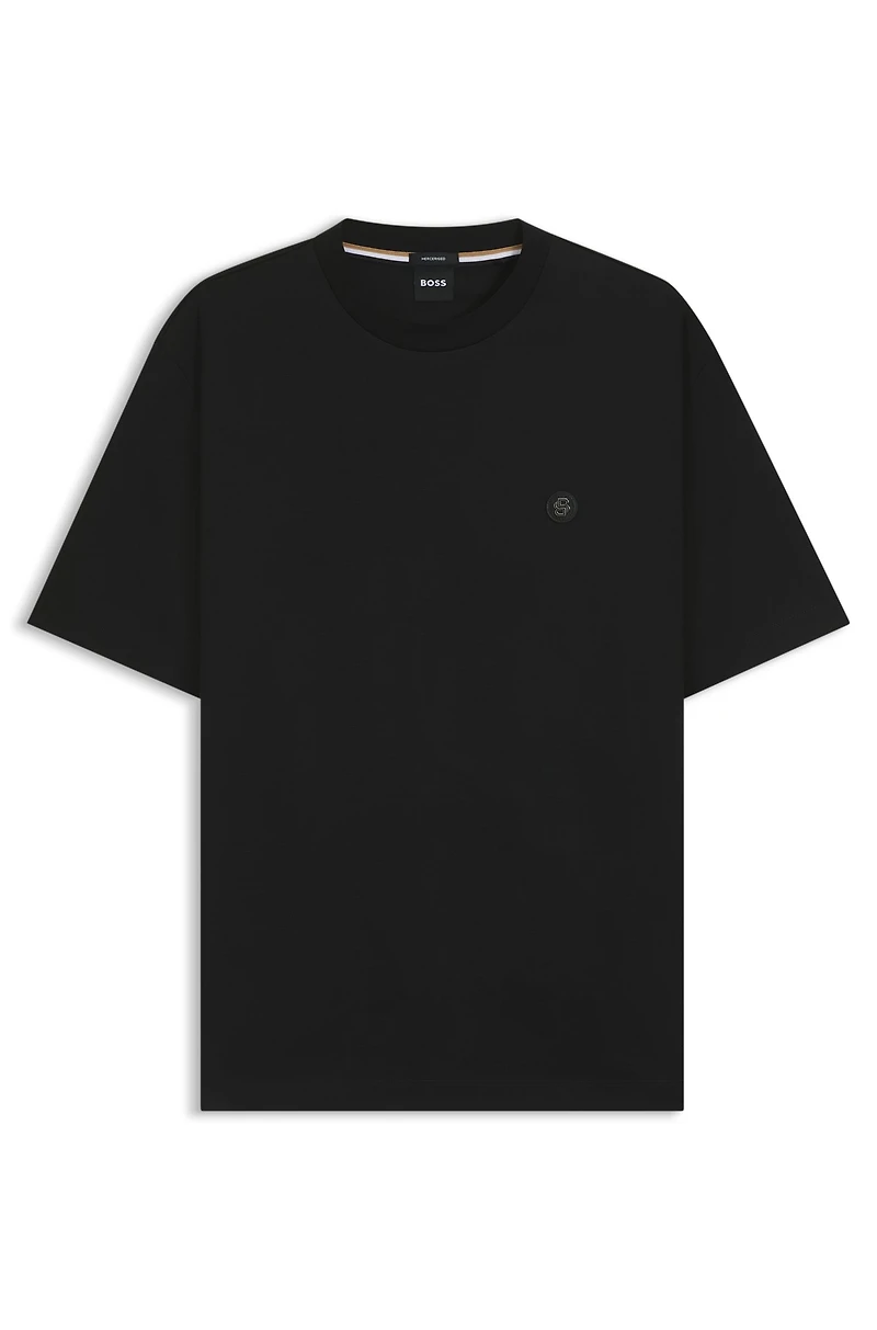Mercerised-cotton T-shirt with Double B monogram