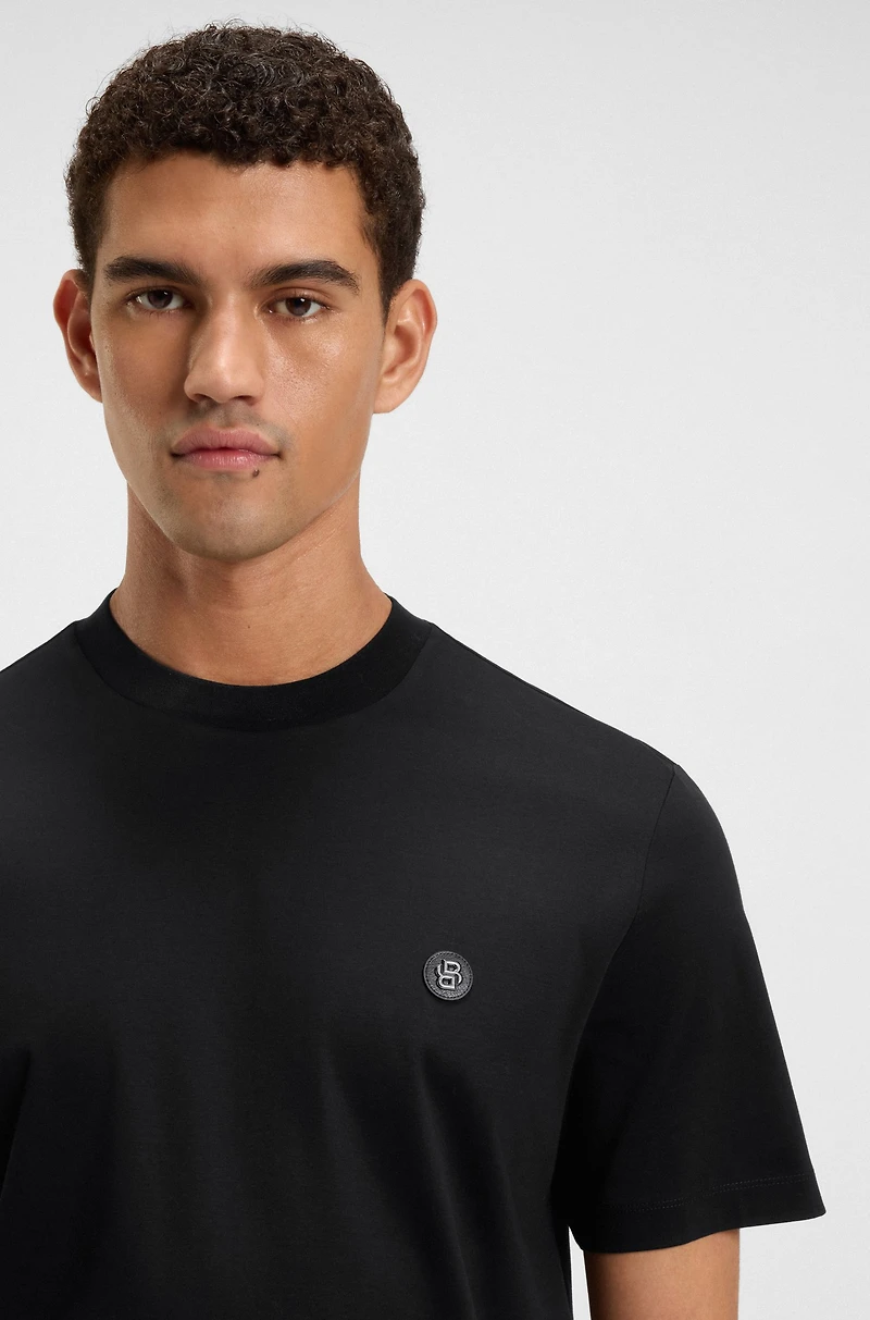 Mercerised-cotton T-shirt with Double B monogram