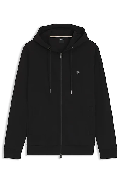 Zip-up hoodie with Double B monogram