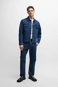Regular-fit jacket blue rigid denim