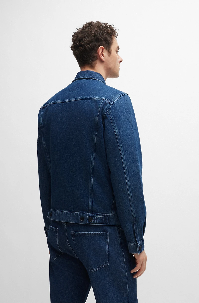 Regular-fit jacket blue rigid denim