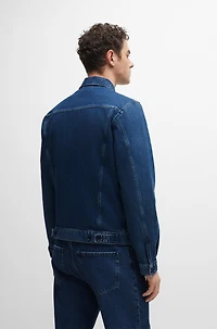 Regular-fit jacket blue rigid denim
