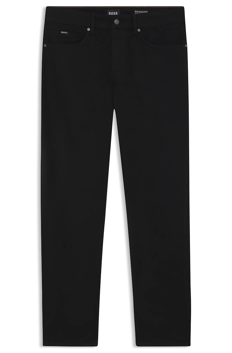 Maine Black-black regular-fit jeans cashmere-touch Italian denim