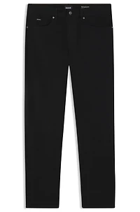 Maine Black-black regular-fit jeans cashmere-touch Italian denim