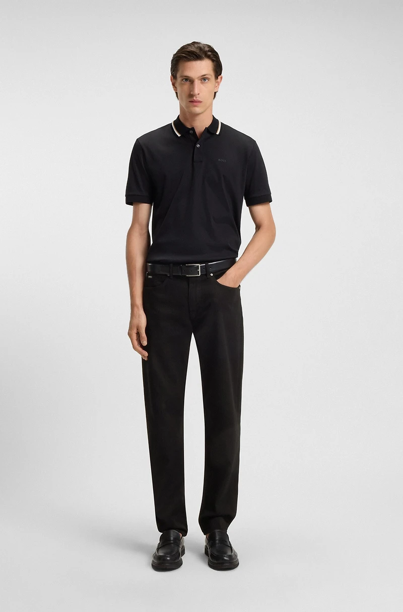 Maine Black-black regular-fit jeans cashmere-touch Italian denim