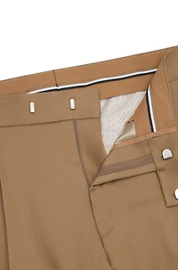 Relaxed-fit trousers stretch fabric with pleat front