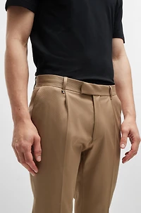 Relaxed-fit trousers stretch fabric with pleat front