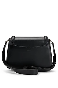 Italian-leather saddle bag with signature hardware