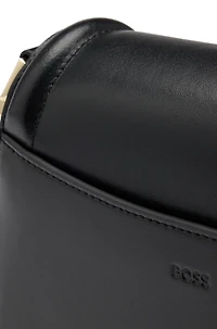 Italian-leather saddle bag with signature hardware