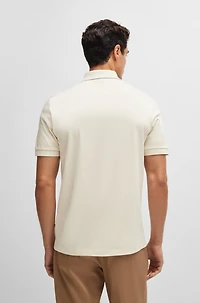 Mercerized-cotton slim-fit polo shirt with zip placket