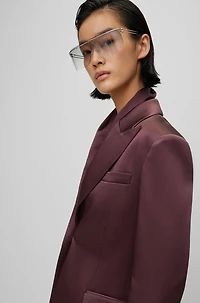 Single-breasted blazer with scarf detail