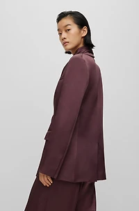 Single-breasted blazer with scarf detail
