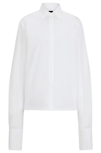 Straight-fit cotton-poplin shirt