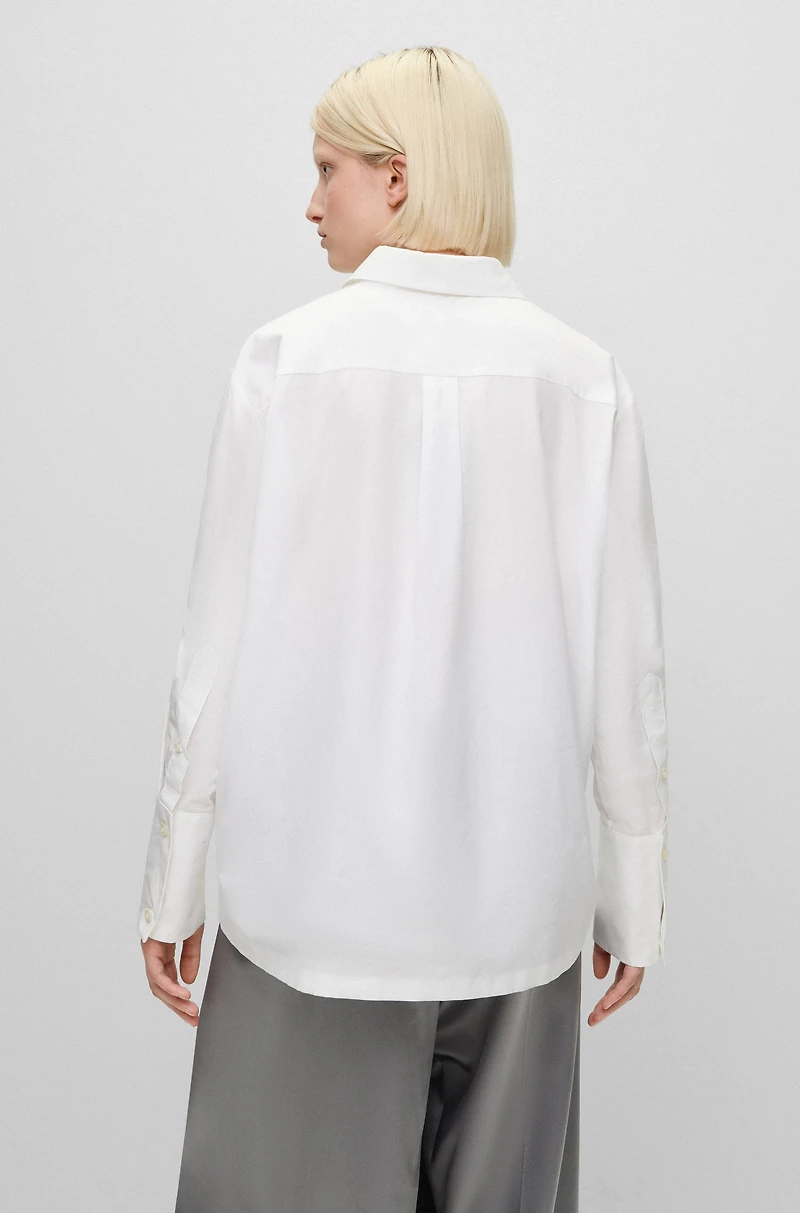 Straight-fit cotton-poplin shirt