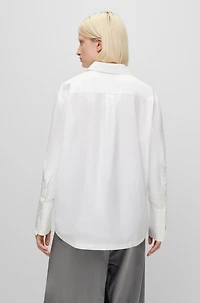 Straight-fit cotton-poplin shirt