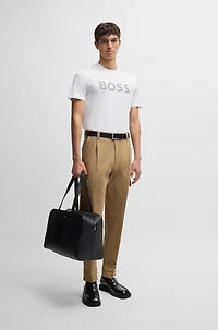 Cotton-jersey T-shirt with logo detail