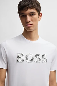 Cotton-jersey T-shirt with logo detail