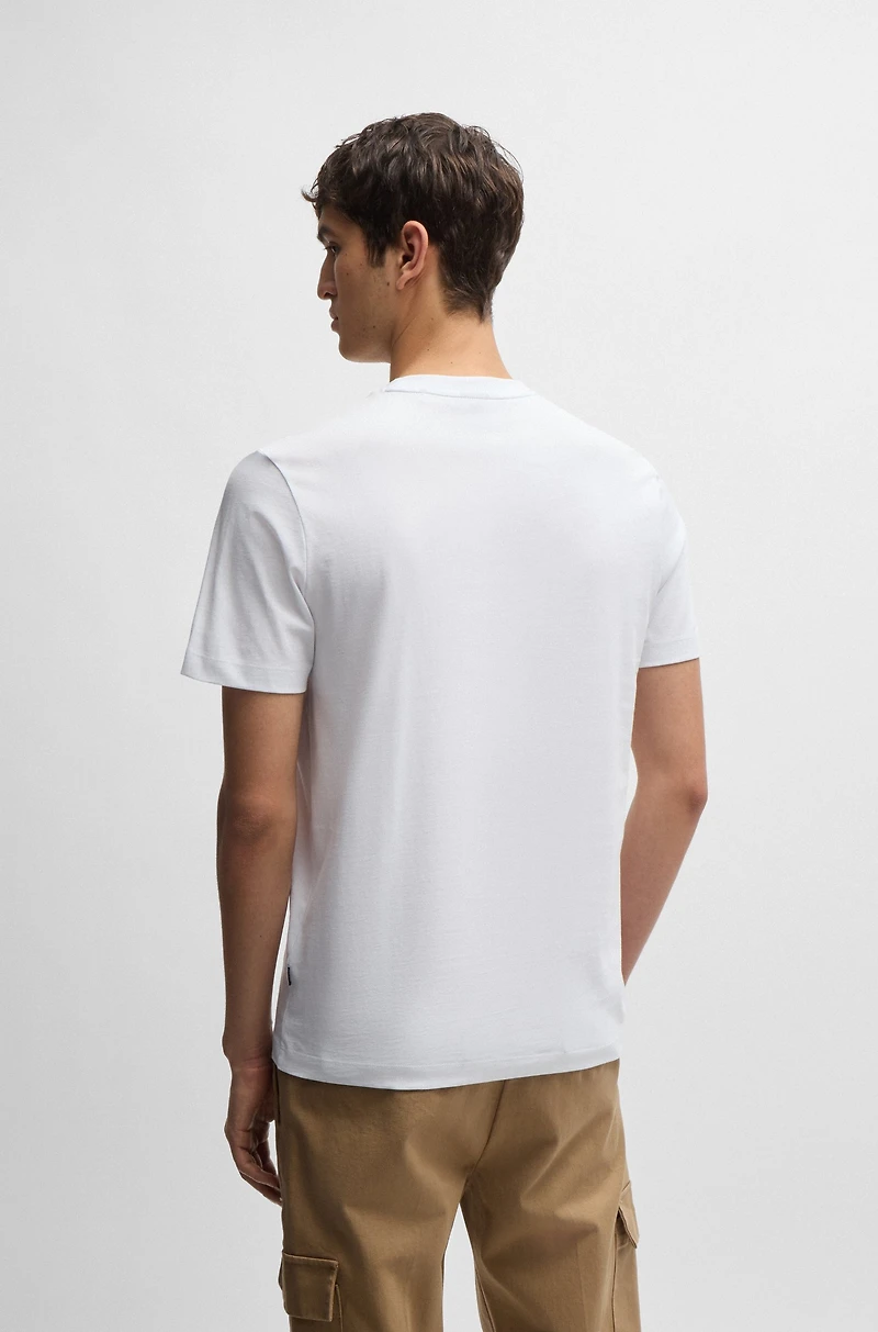 Cotton-jersey T-shirt with logo detail