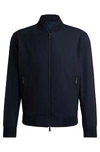 Slim-fit blouson jacket wool blend