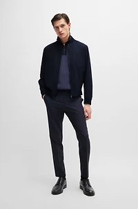 Slim-fit blouson jacket wool blend