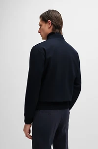 Slim-fit blouson jacket wool blend