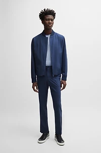 Slim-fit blouson jacket wool blend
