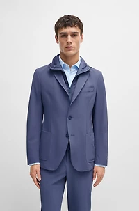 Water-repellent jacket slim fit with zip-up inner