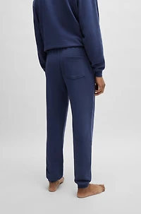 Cotton-terry tracksuit bottoms with flocked logo
