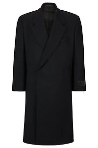 Double-breasted, regular-fit coat a wool blend