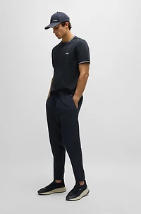Stretch-cotton regular-fit T-shirt with contrast logo