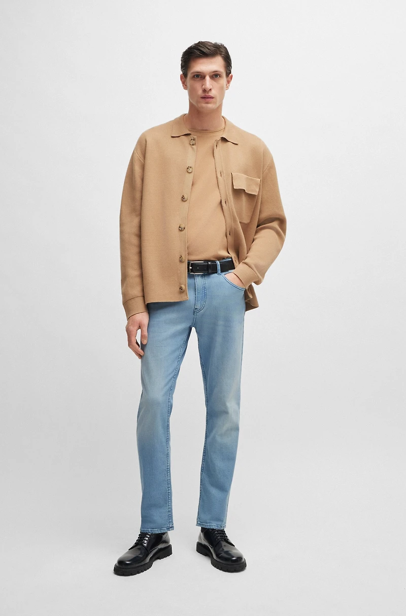 Slim-fit jeans blue mechanical-stretch denim