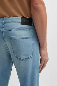 Slim-fit jeans blue mechanical-stretch denim