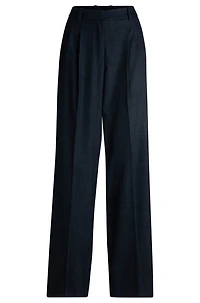 Regular-fit trousers denim-effect twill