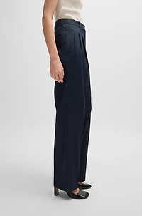 Regular-fit trousers denim-effect twill