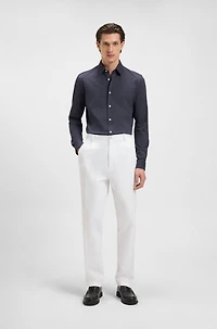 Slim-fit shirt structured cotton jersey
