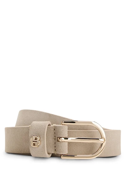Suede belt with Double B monogram