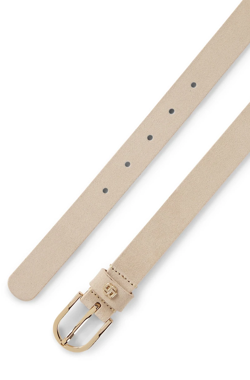 Suede belt with Double B monogram