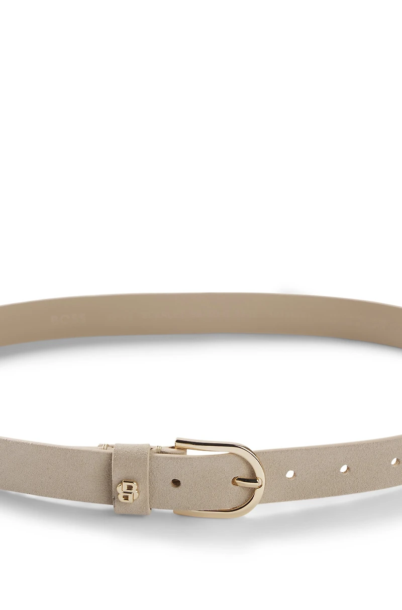 Suede belt with Double B monogram