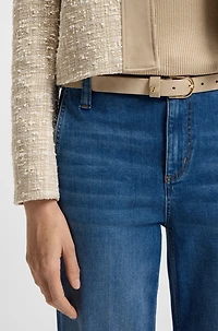 Suede belt with Double B monogram