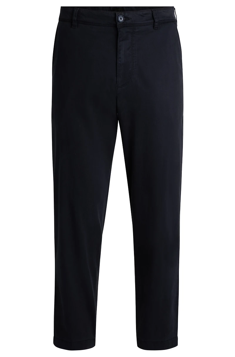Tapered-fit regular-rise trousers stretch twill