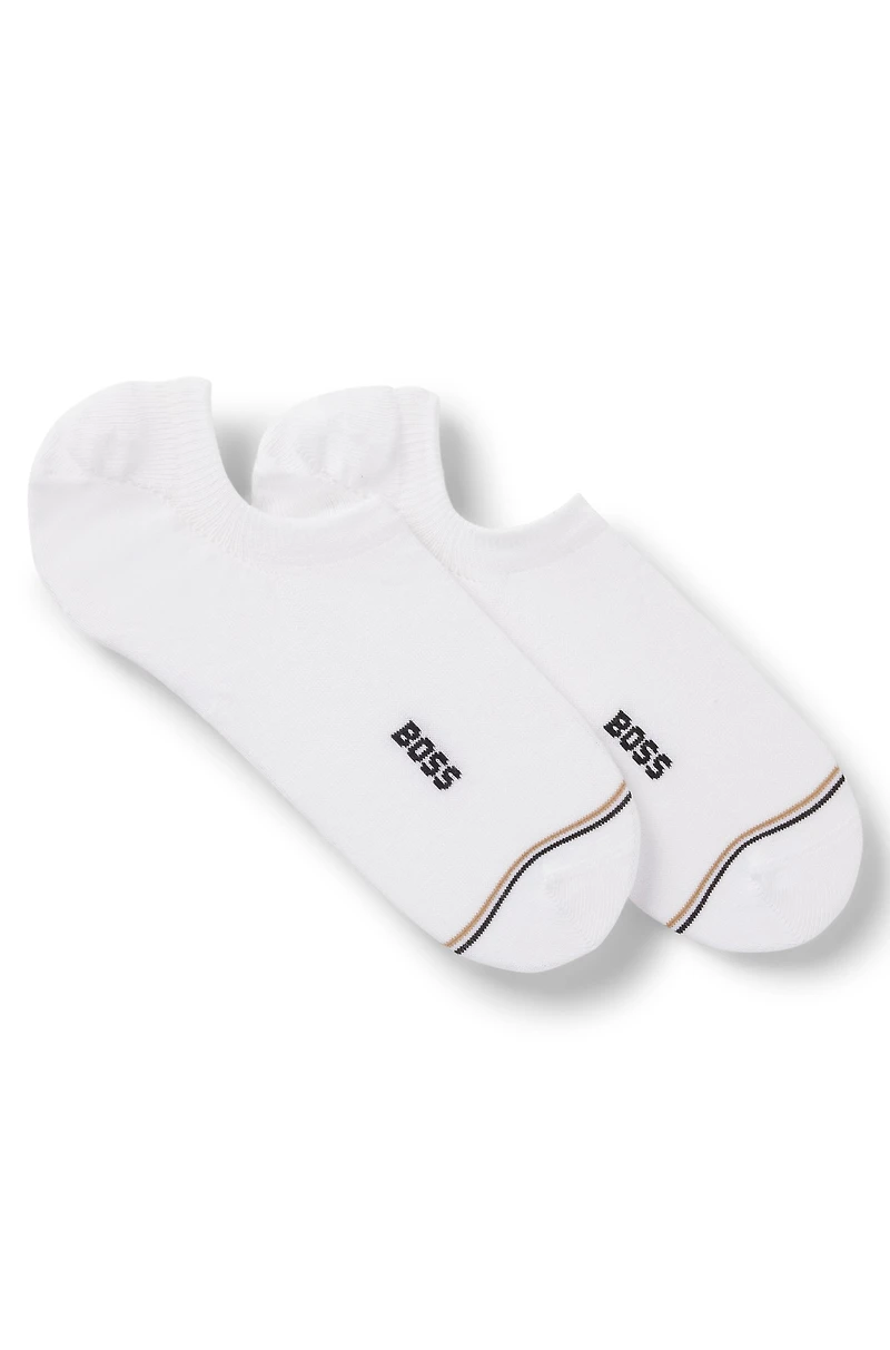 Two-pack of invisible socks in a cotton blend