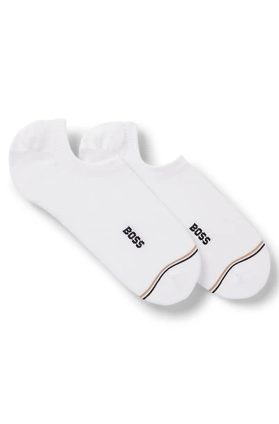 Two-pack of invisible socks in a cotton blend