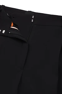 Boot-leg trousers stretch fabric