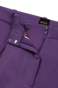 Boot-leg trousers stretch fabric