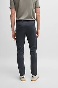 Slim-fit trousers printed stretch-cotton twill