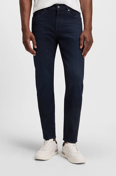 Regular-fit jeans faded dark-blue denim