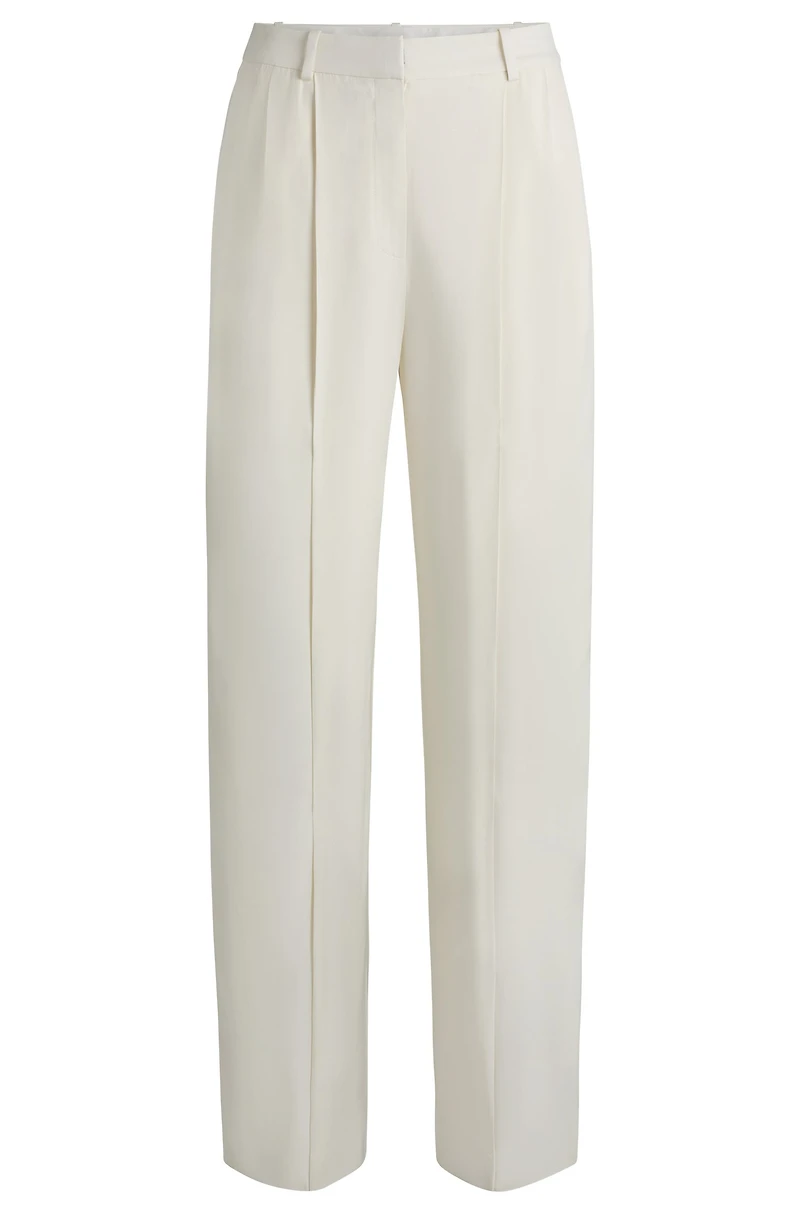 Relaxed-fit trousers with a wide leg